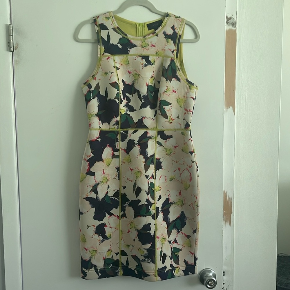 Jcrew Floral Scuba Dress